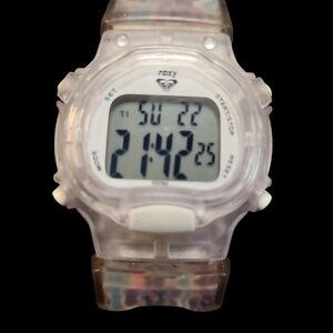 Roxy Vintage 90s Translucent Digital Sports Watch New Battery Works Great!